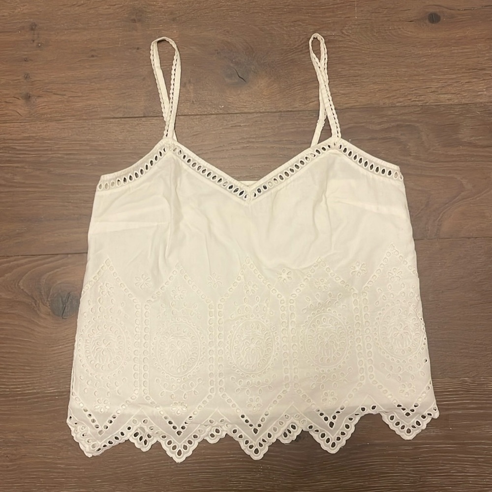 White eyelet blouse